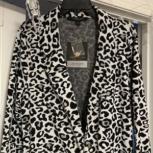 Leopard print longer jacket